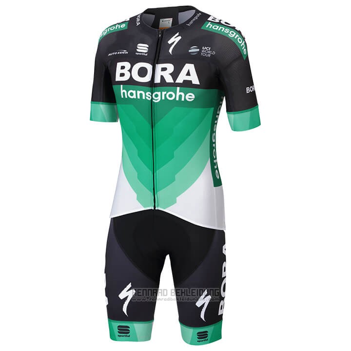 2018 Fahrradbekleidung Bora Grun Trikot Kurzarm und Tragerhose